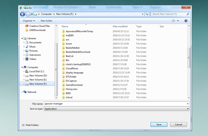 save ApowerManager installer