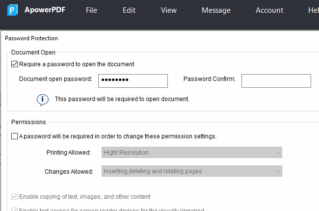 apowerpdf protect