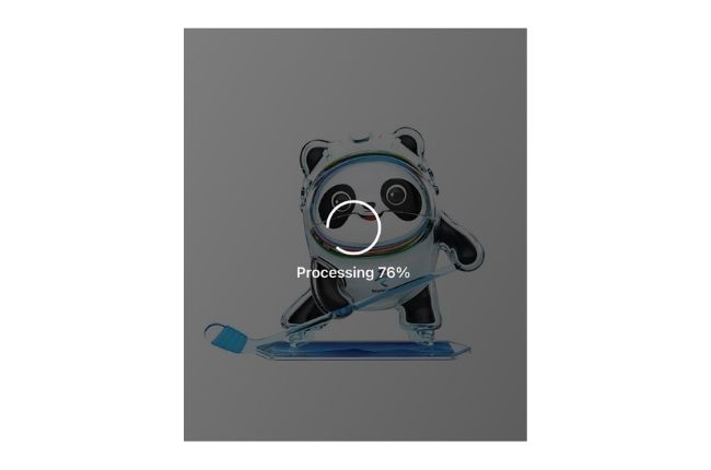 bing dwen dwen stickers  apowersoft process