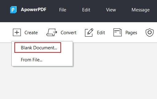 Create from Blank PDF