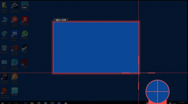 capture a specific area