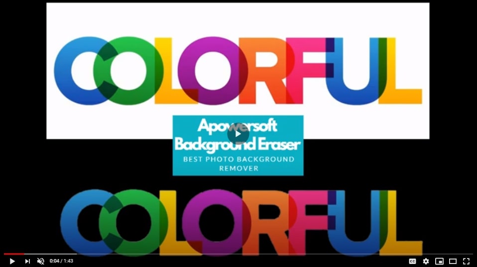 remove background from text youtube