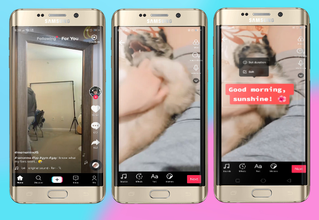 TikTok app text feature